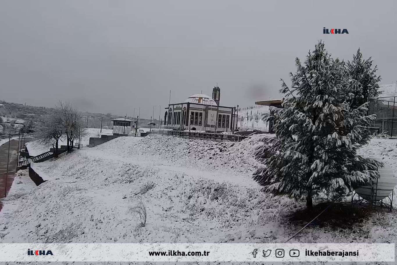 First snowfall of the season turns much of Diyarbakir white